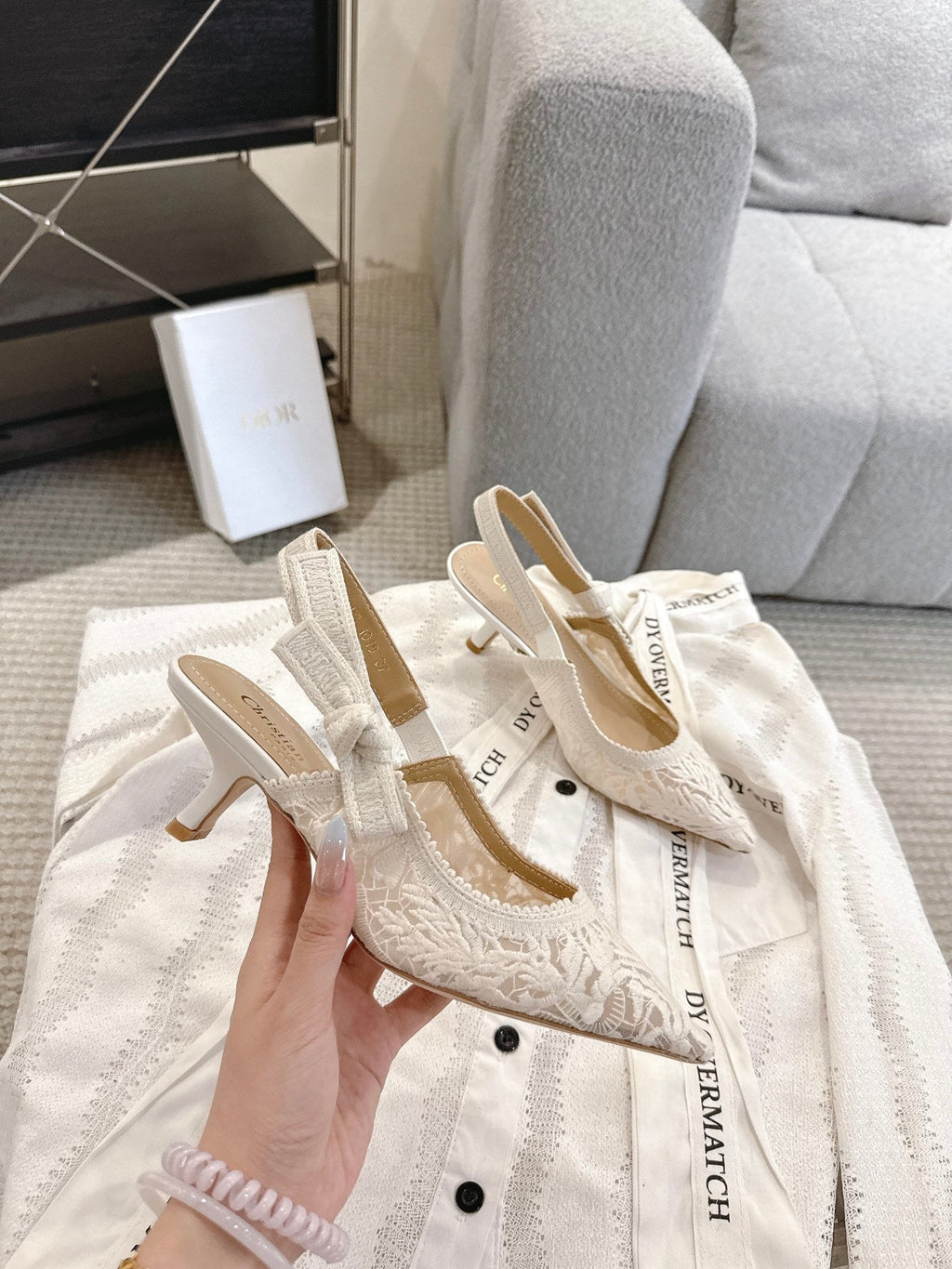 Dior J'Adior Patent Leather Kitten Heel Sandals