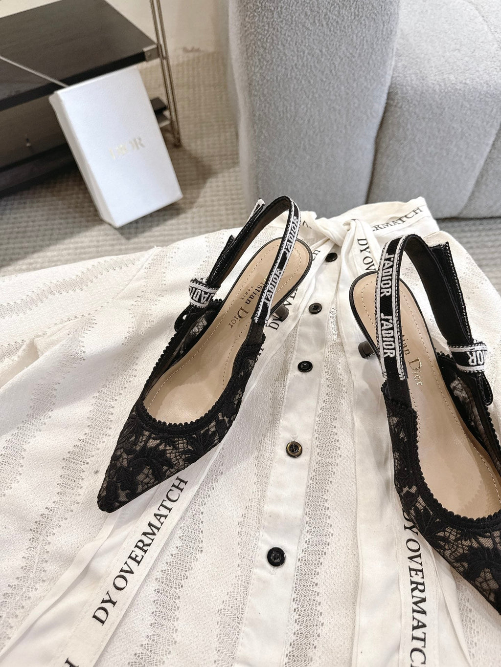 Dior J'Adior Patent Leather Kitten Heel Sandals