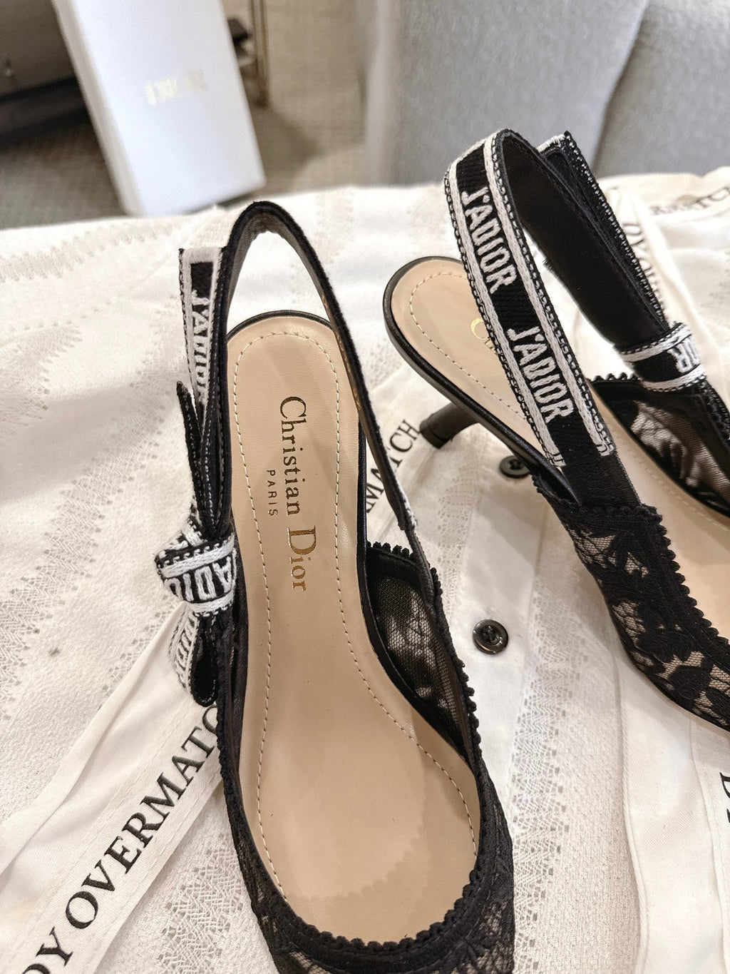 Dior J'Adior Patent Leather Kitten Heel Sandals