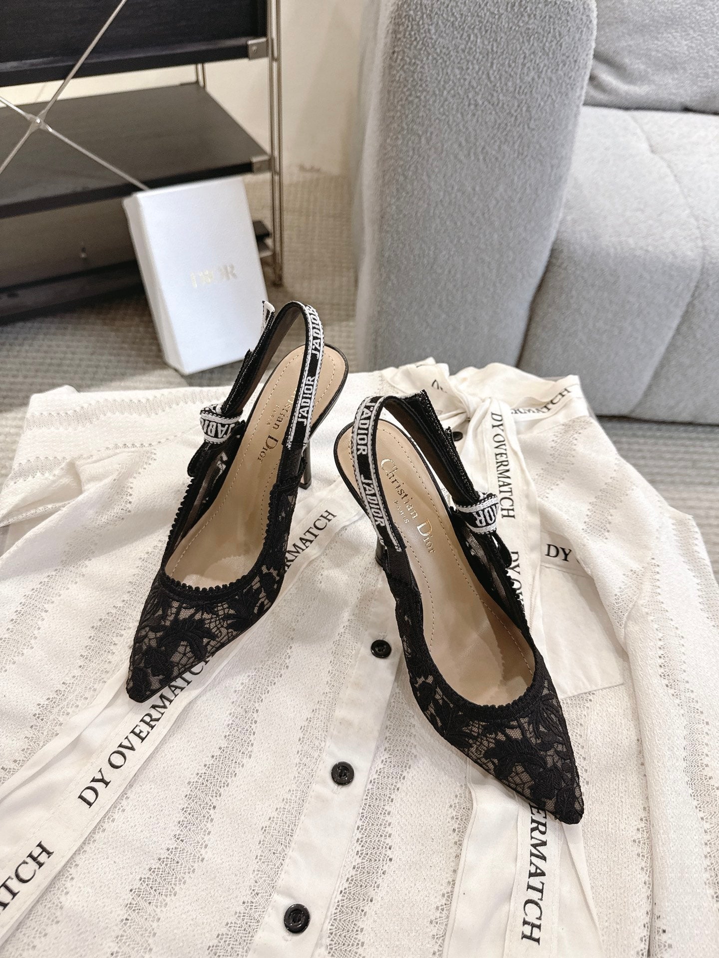 Dior J'Adior Patent Leather Kitten Heel Sandals