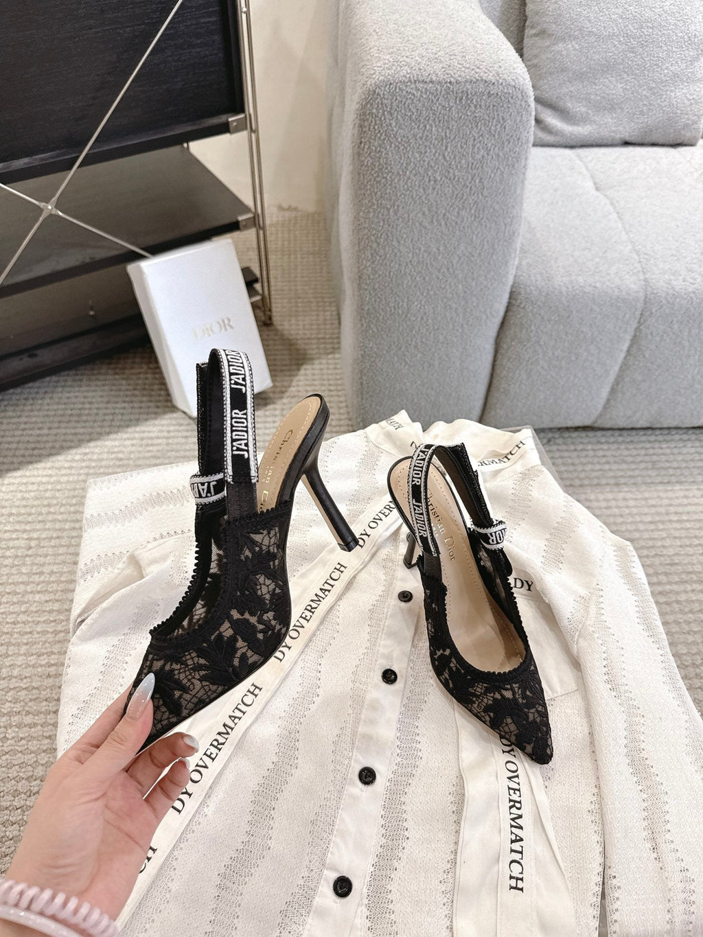 Dior J'Adior Patent Leather Kitten Heel Sandals