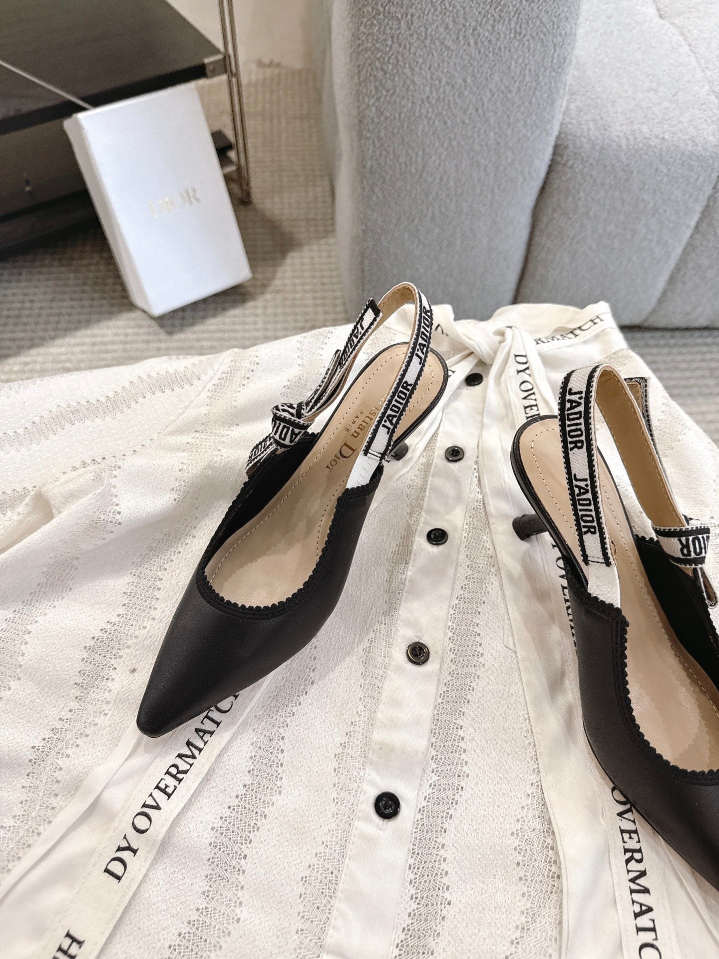 Dior J'Adior Patent Leather Kitten Heel Sandals