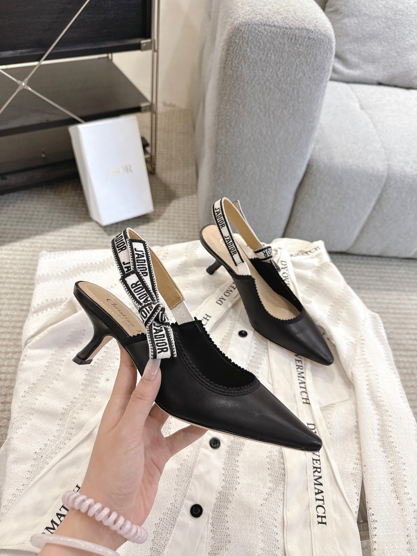 Dior J'Adior Patent Leather Kitten Heel Sandals