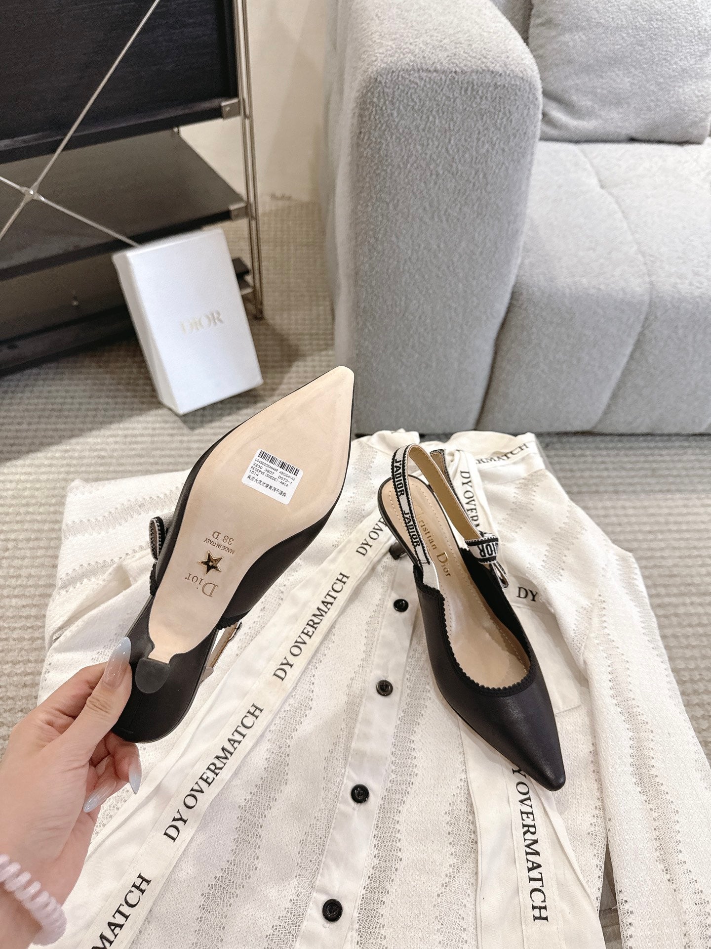 Dior J'Adior Patent Leather Kitten Heel Sandals