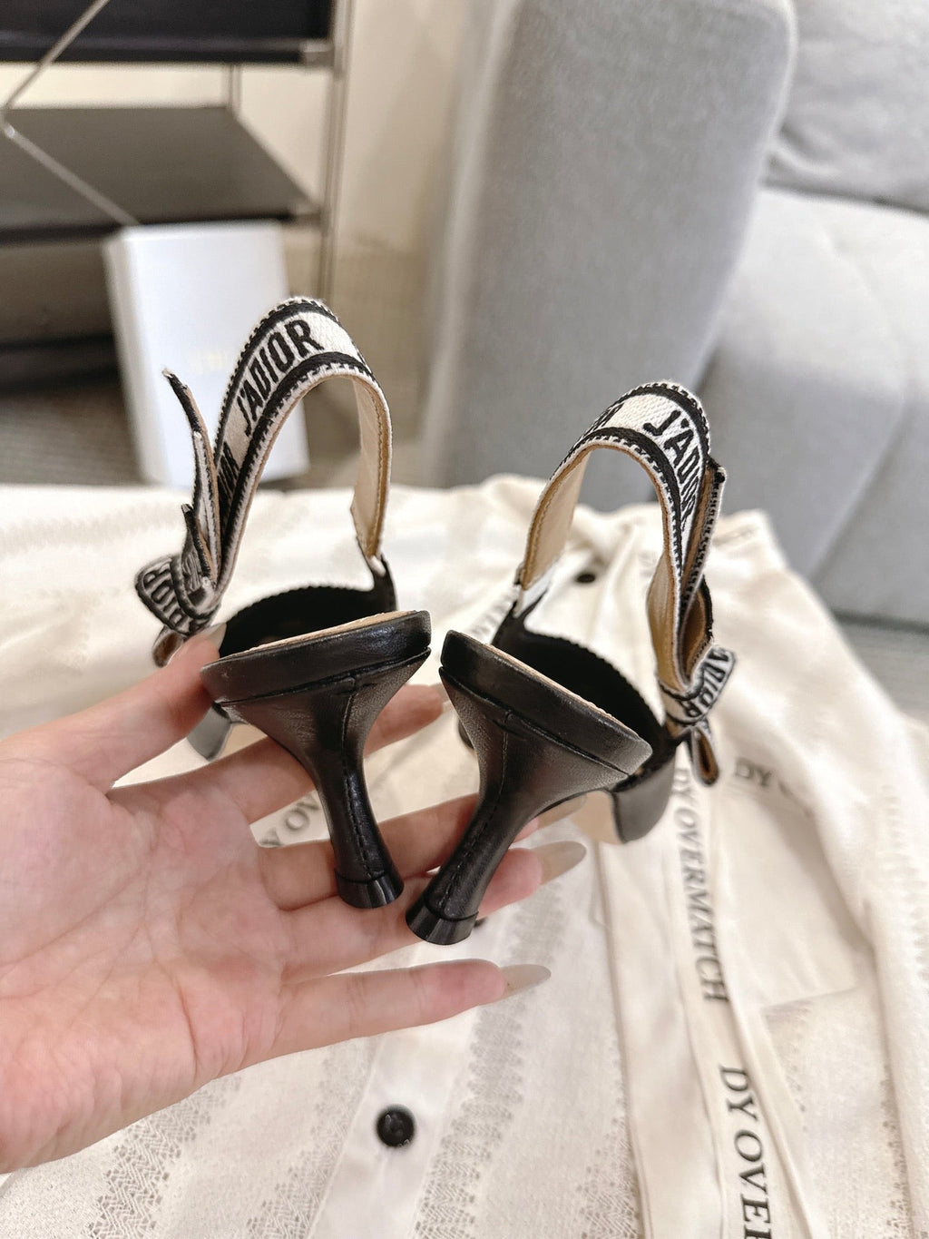 Dior J'Adior Patent Leather Kitten Heel Sandals