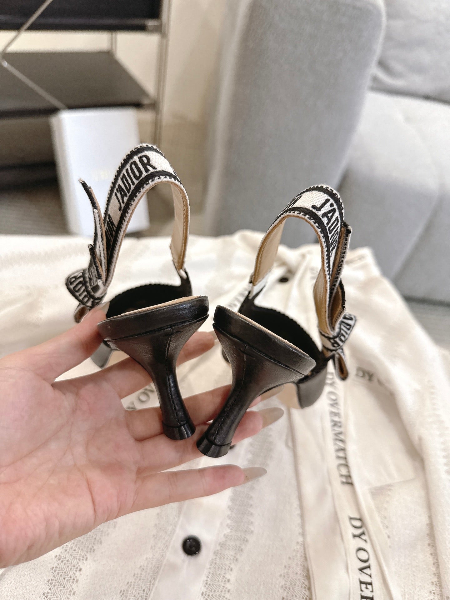 Dior J'Adior Patent Leather Kitten Heel Sandals