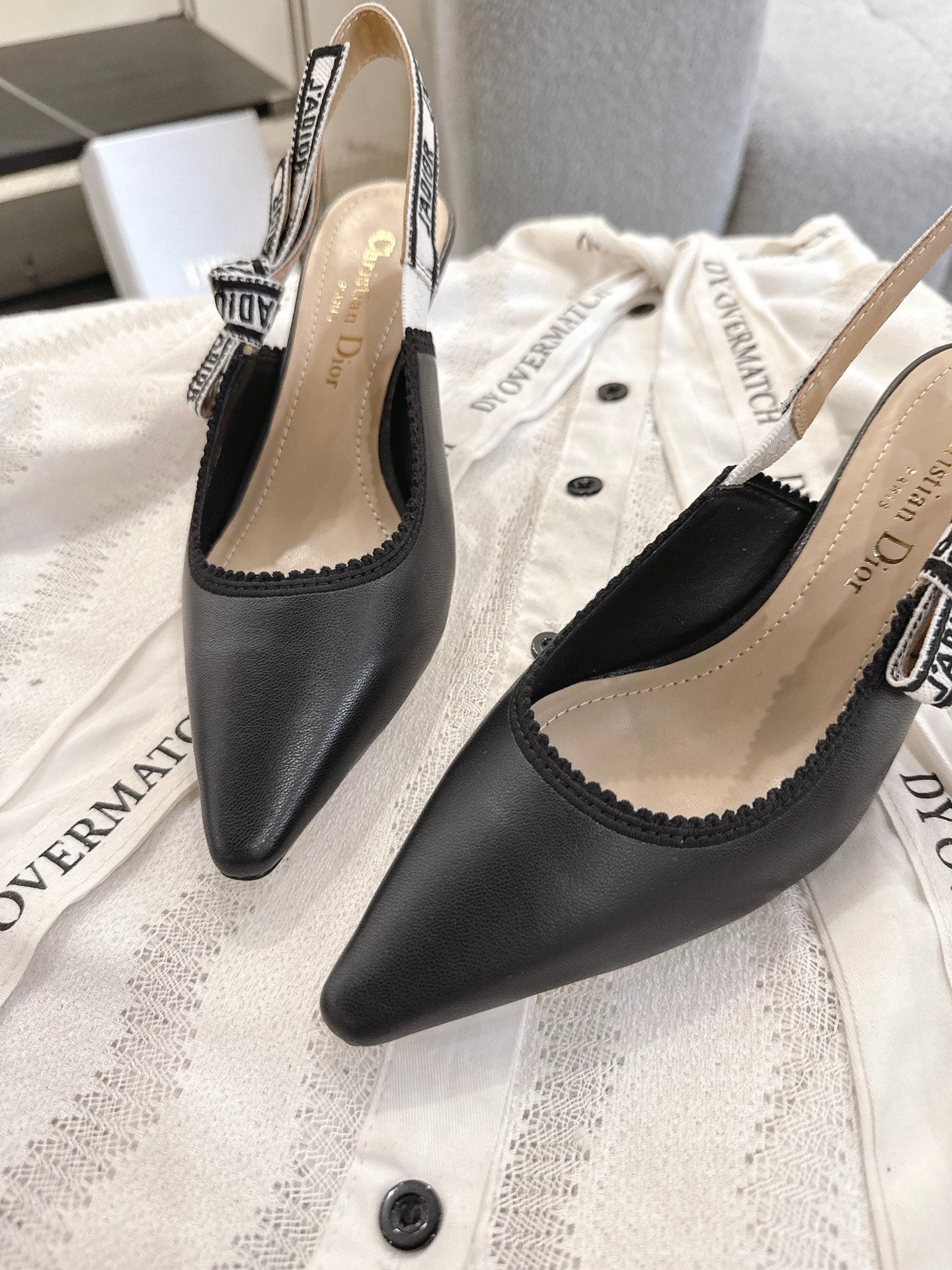 Dior J'Adior Patent Leather Kitten Heel Sandals