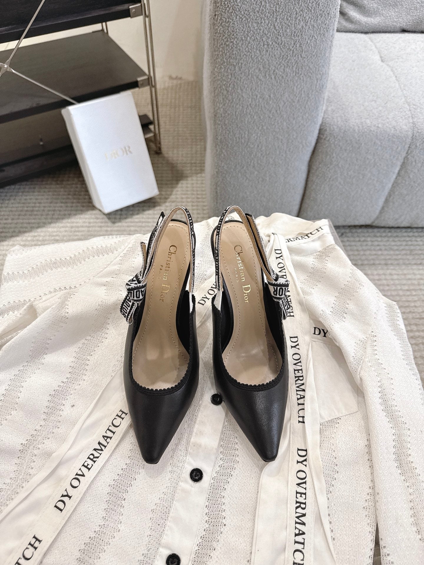 Dior J'Adior Patent Leather Kitten Heel Sandals