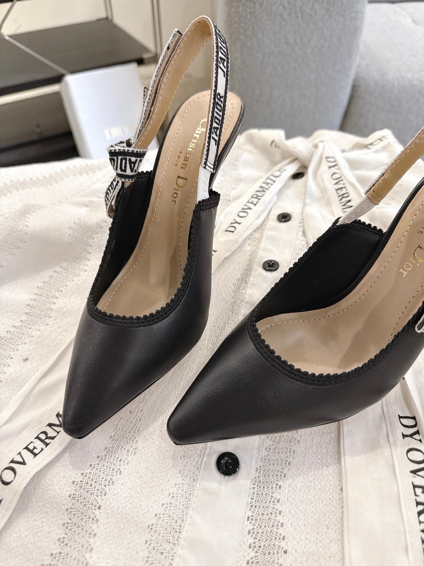 Dior J'Adior Patent Leather Kitten Heel Sandals