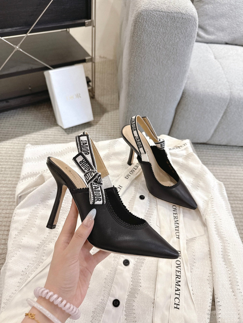 Dior J'Adior Patent Leather Kitten Heel Sandals