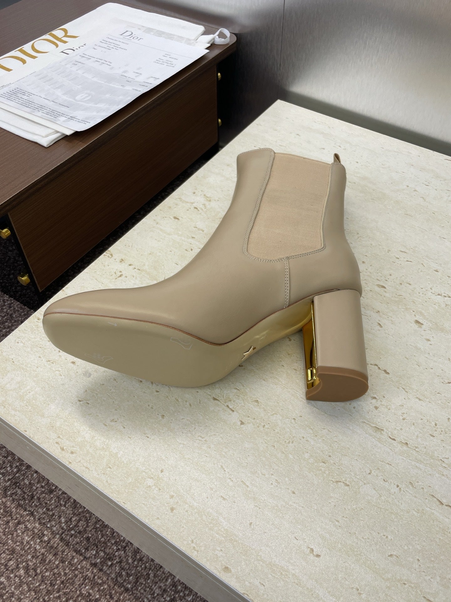 Dior D-Art Chunky Heel Chelsea Ankle Boots – 2025FW