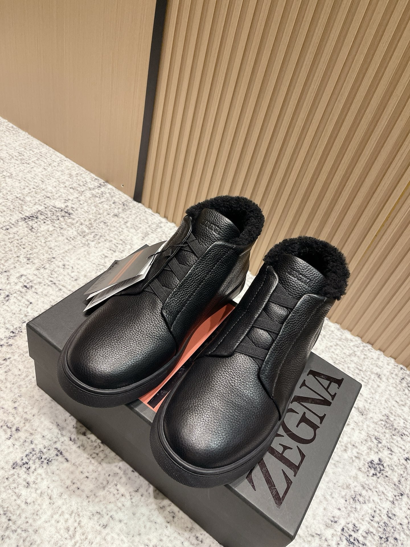 Zegna Triple Stitch High-Top Casual Shoes – 2025SS