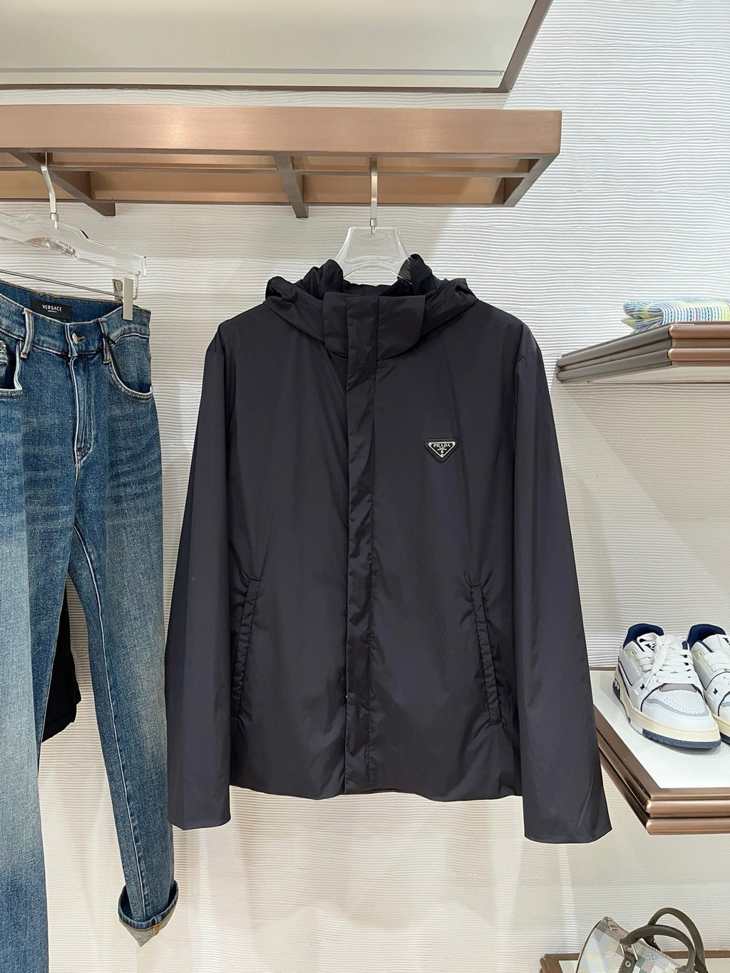 Prada Men's Detachable Hooded Re-Nylon Jacket – SS25