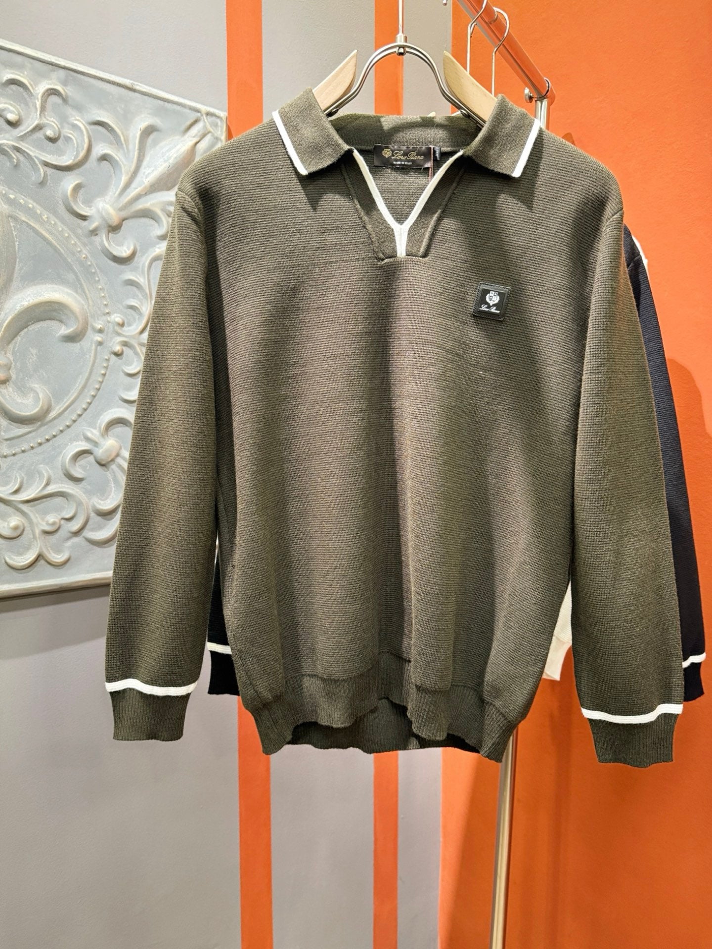 Loro Piana 2025 Knit Sweater with Chest Logo – Autumn/Winter Collection