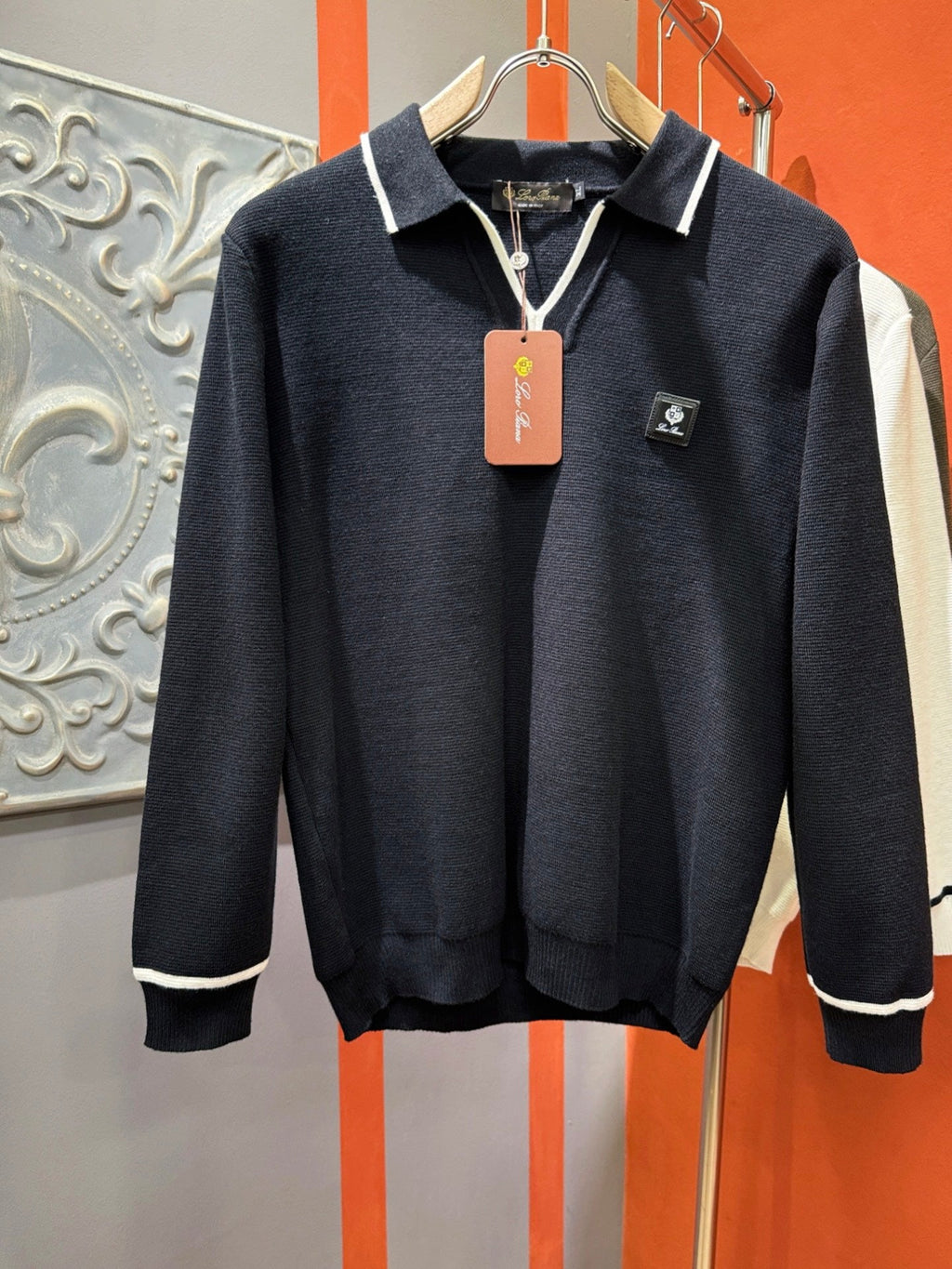 Loro Piana 2025 Knit Sweater with Chest Logo – Autumn/Winter Collection