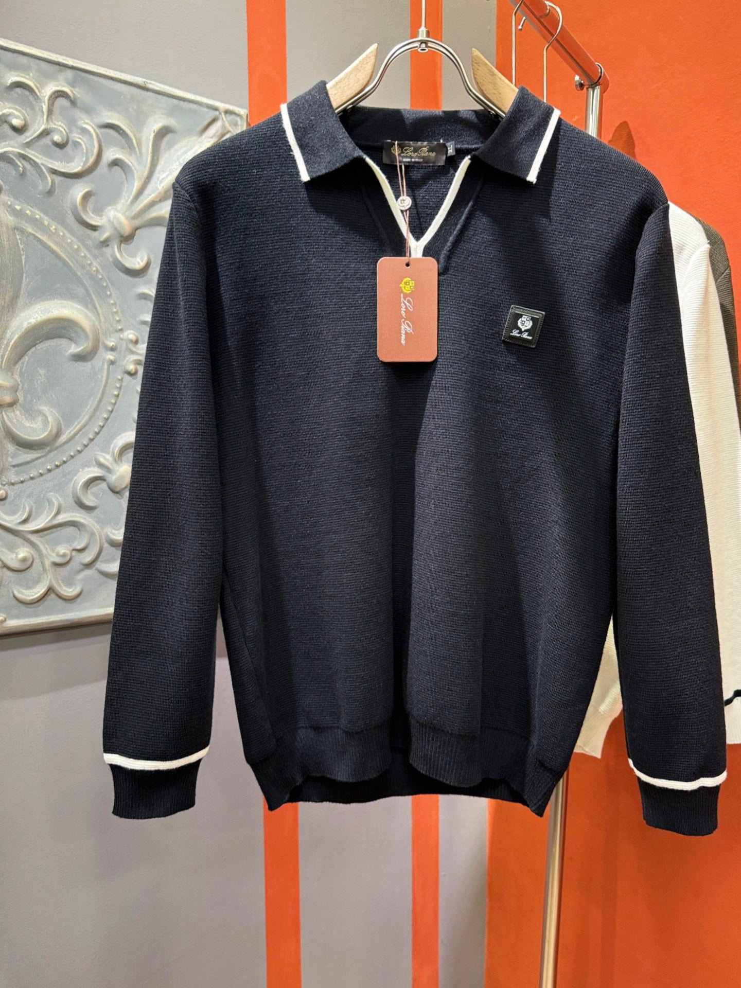 Loro Piana 2025 Knit Sweater with Chest Logo – Autumn/Winter Collection