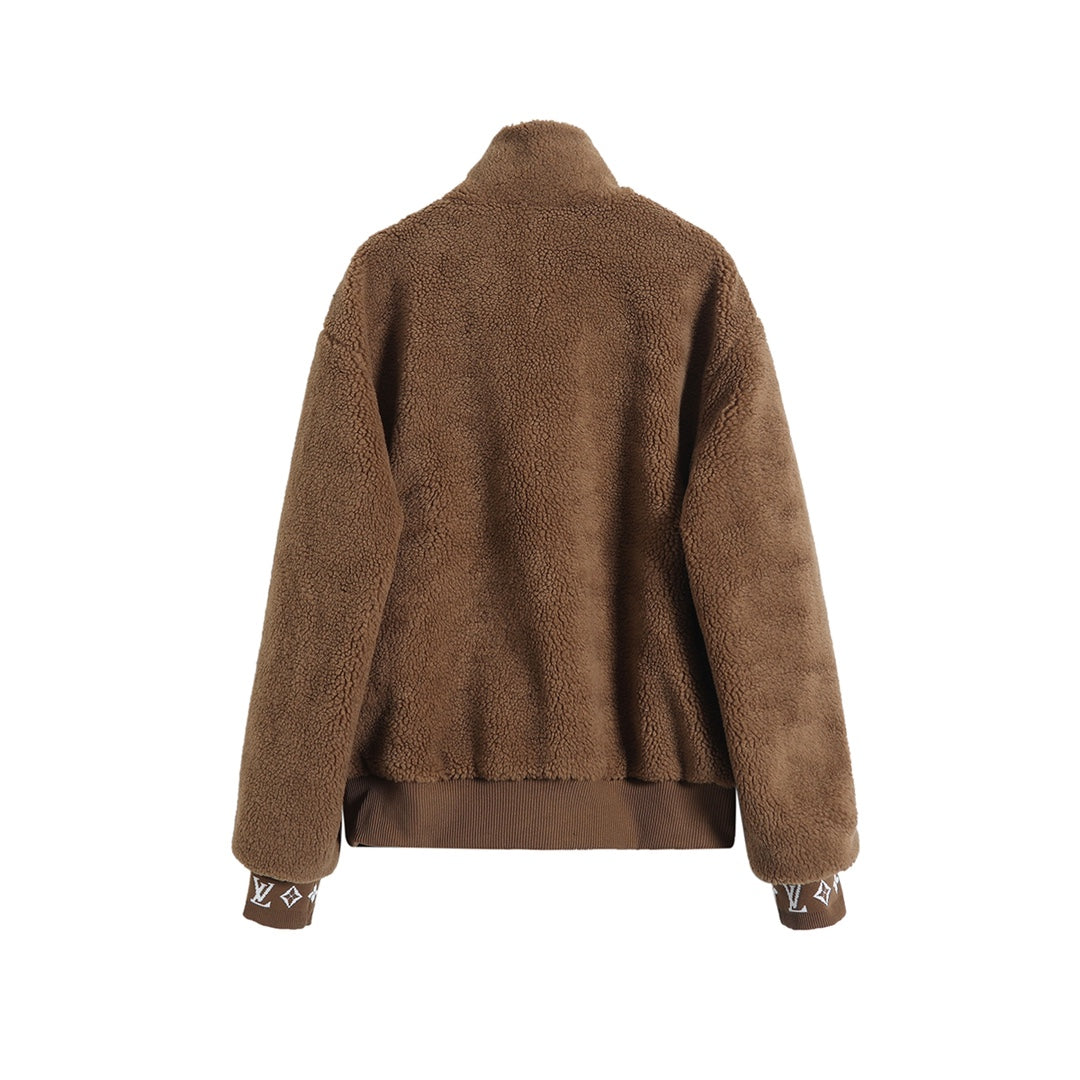Louis Vuitton Leather Label Jacquard Fleece Jacket – 25FW