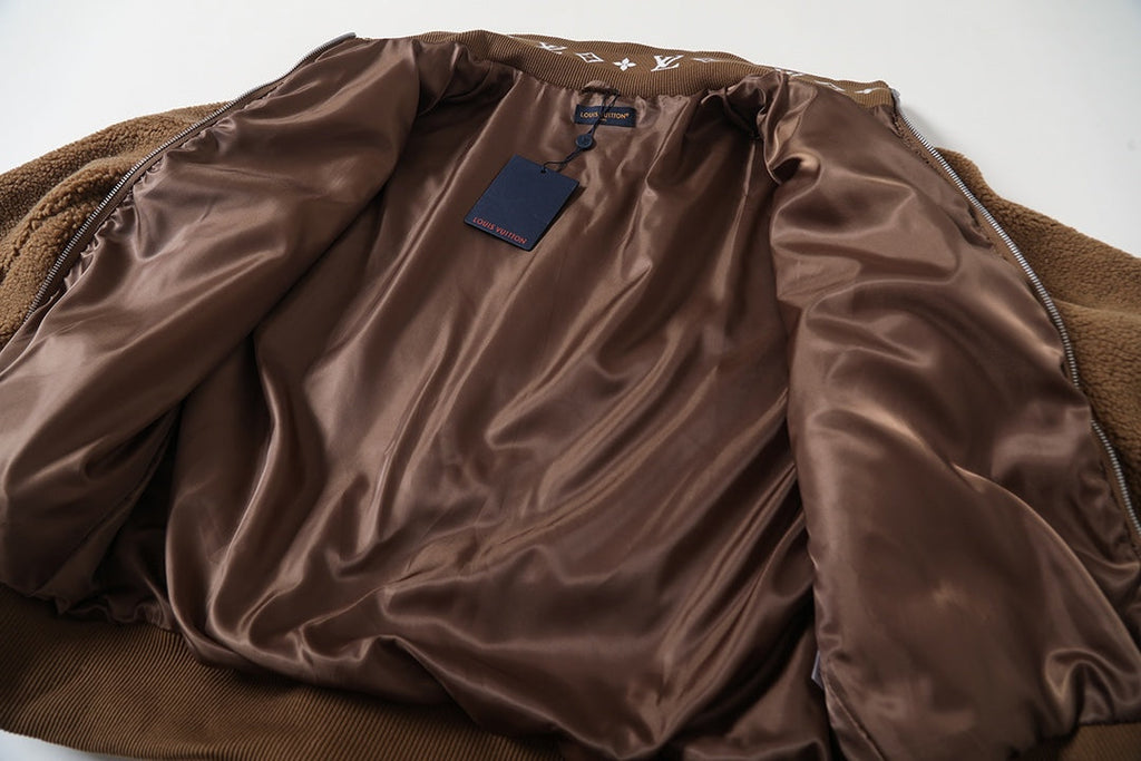 Louis Vuitton Leather Label Jacquard Fleece Jacket – 25FW