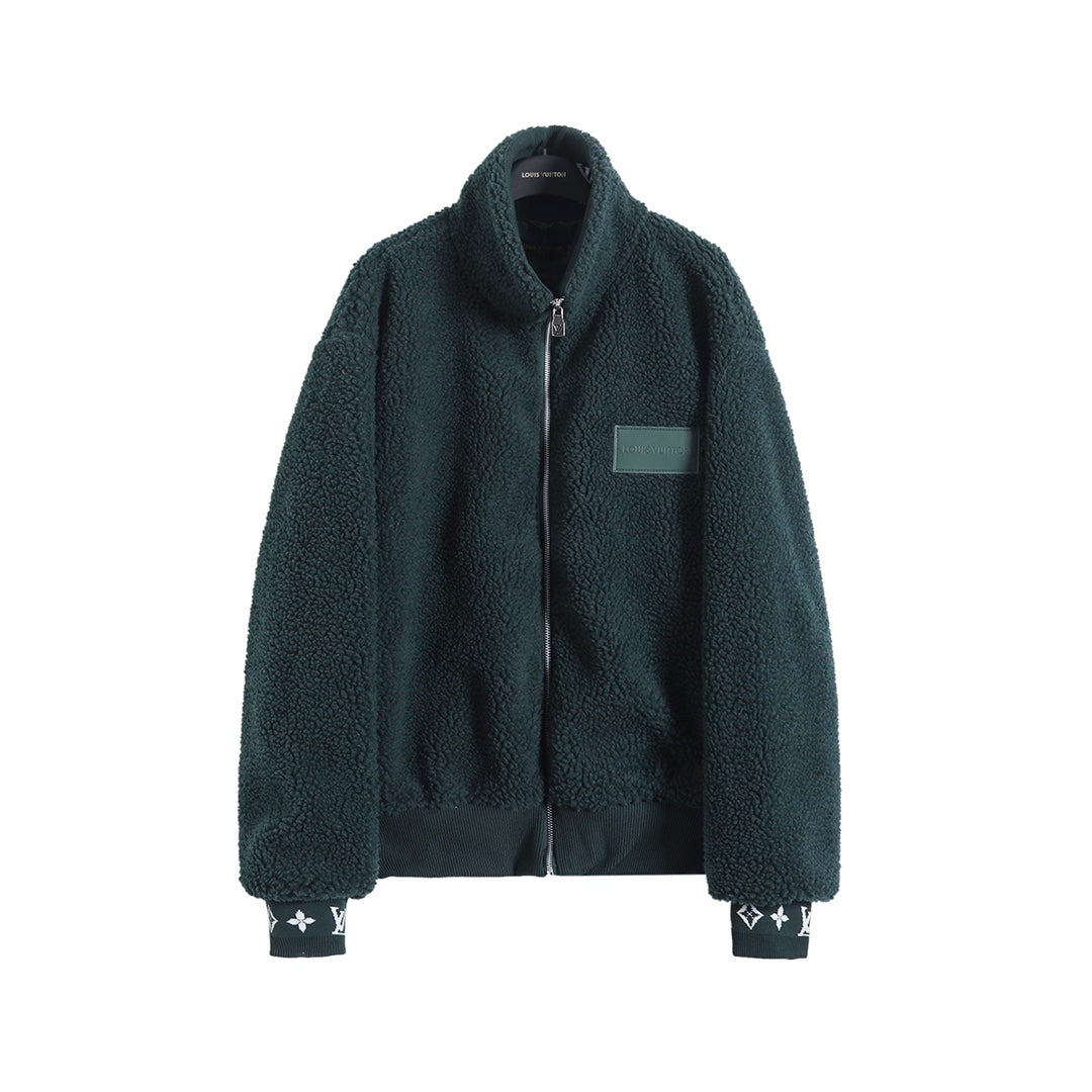 Louis Vuitton Leather Label Jacquard Fleece Jacket – 25FW