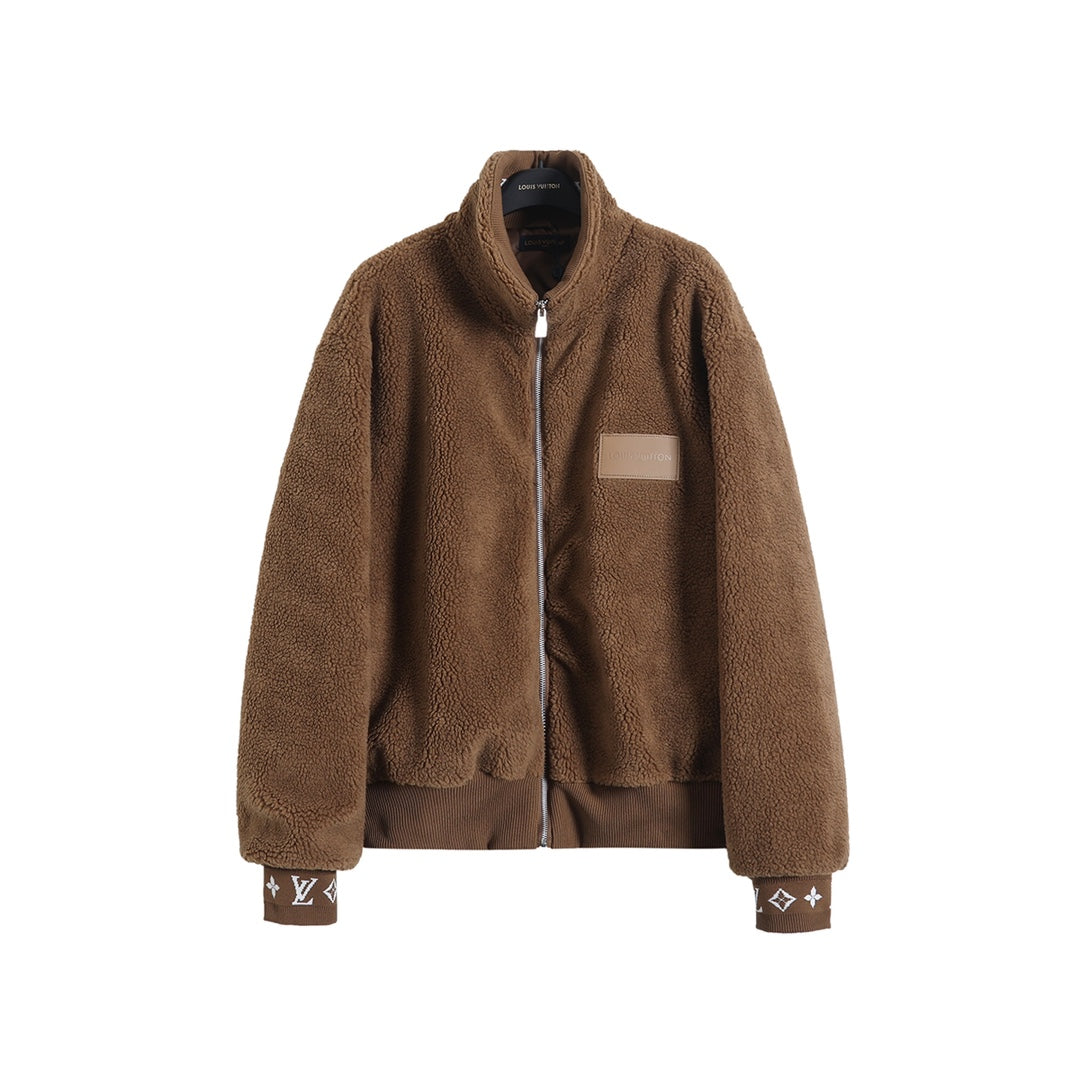 Louis Vuitton Leather Label Jacquard Fleece Jacket – 25FW
