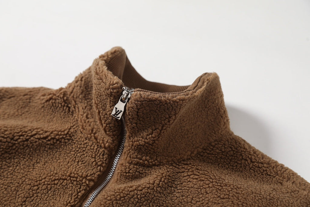 Louis Vuitton Leather Label Jacquard Fleece Jacket – 25FW