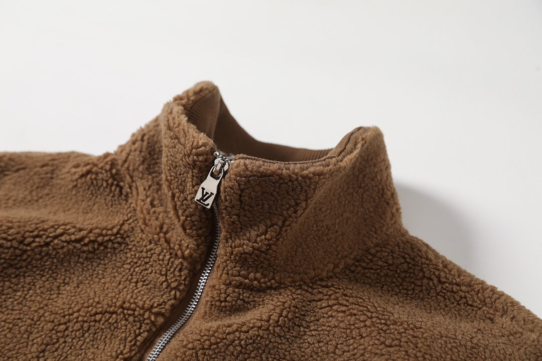 Louis Vuitton Leather Label Jacquard Fleece Jacket – 25FW