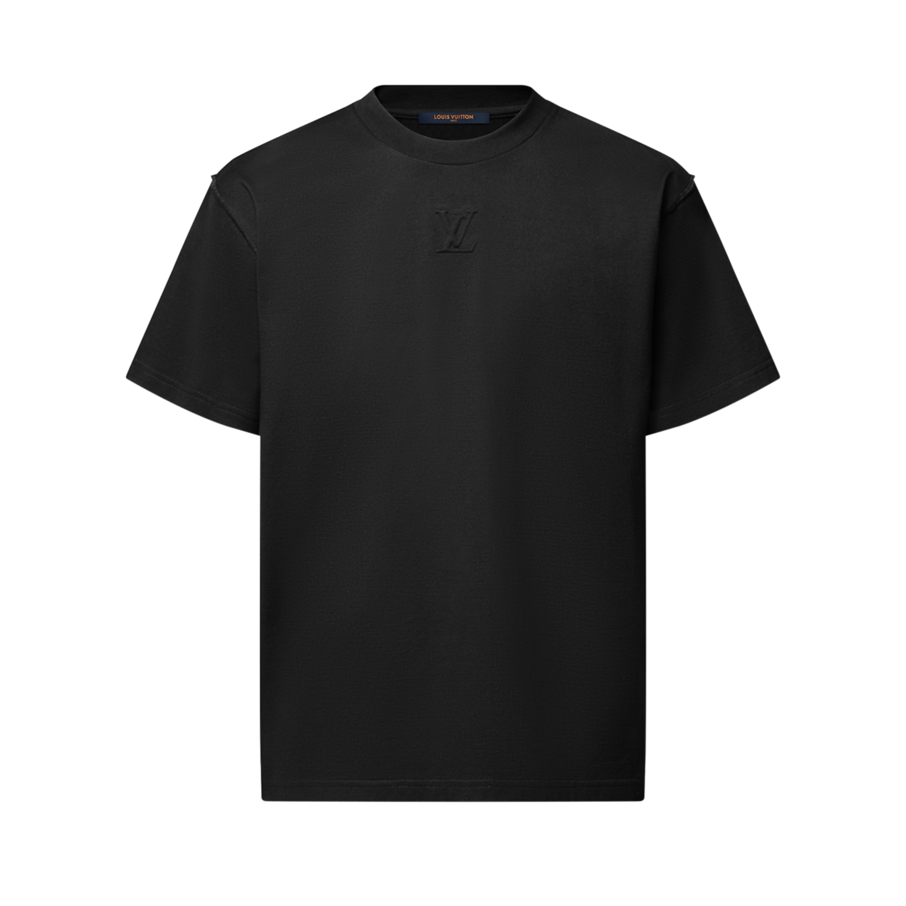 LOUIS VUITTON EMBOSSED LOGO T-SHIRT - BLACK