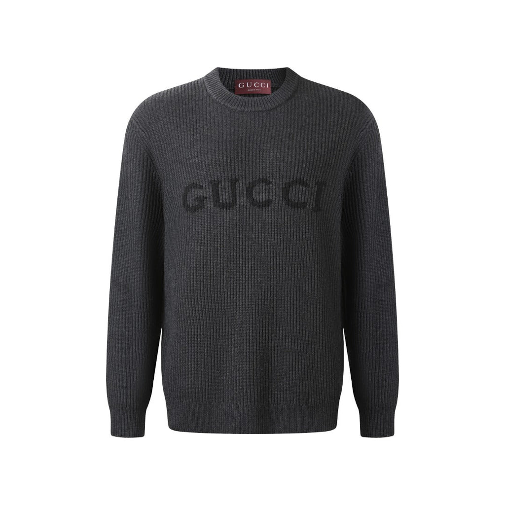 Gucci Wool Cashmere Blend Ribbed Knit Sweater