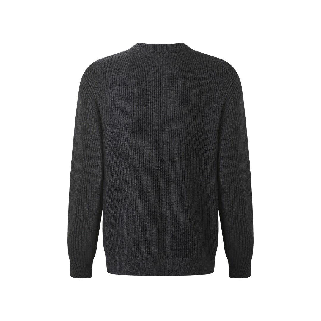 Gucci Wool Cashmere Blend Ribbed Knit Sweater