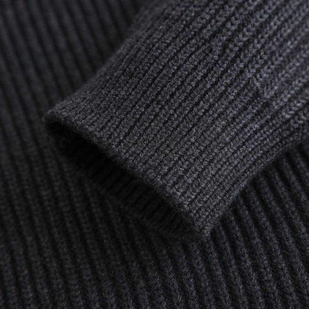 Gucci Wool Cashmere Blend Ribbed Knit Sweater
