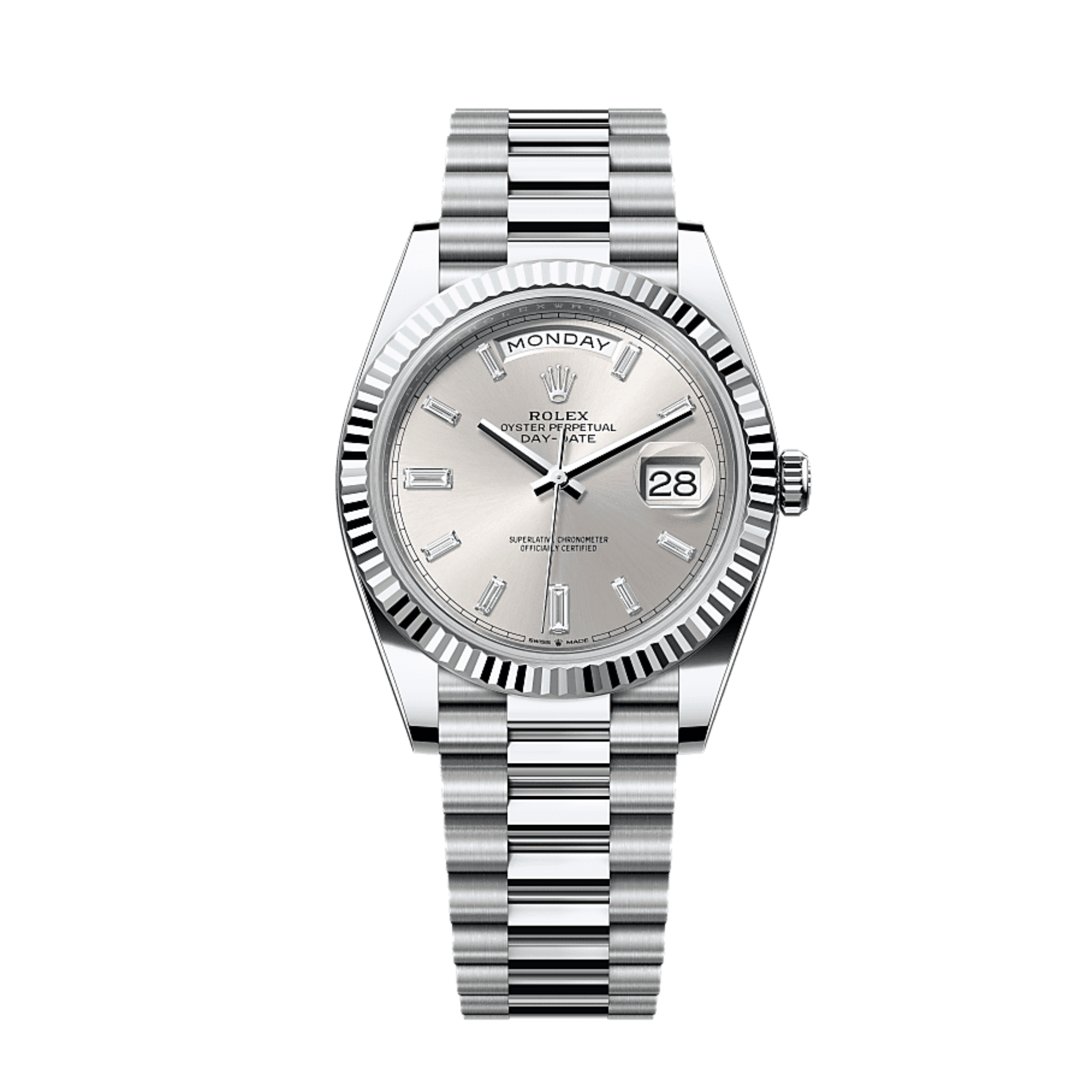 ROLEX DAY DATE 40 PLATINUM DIAL