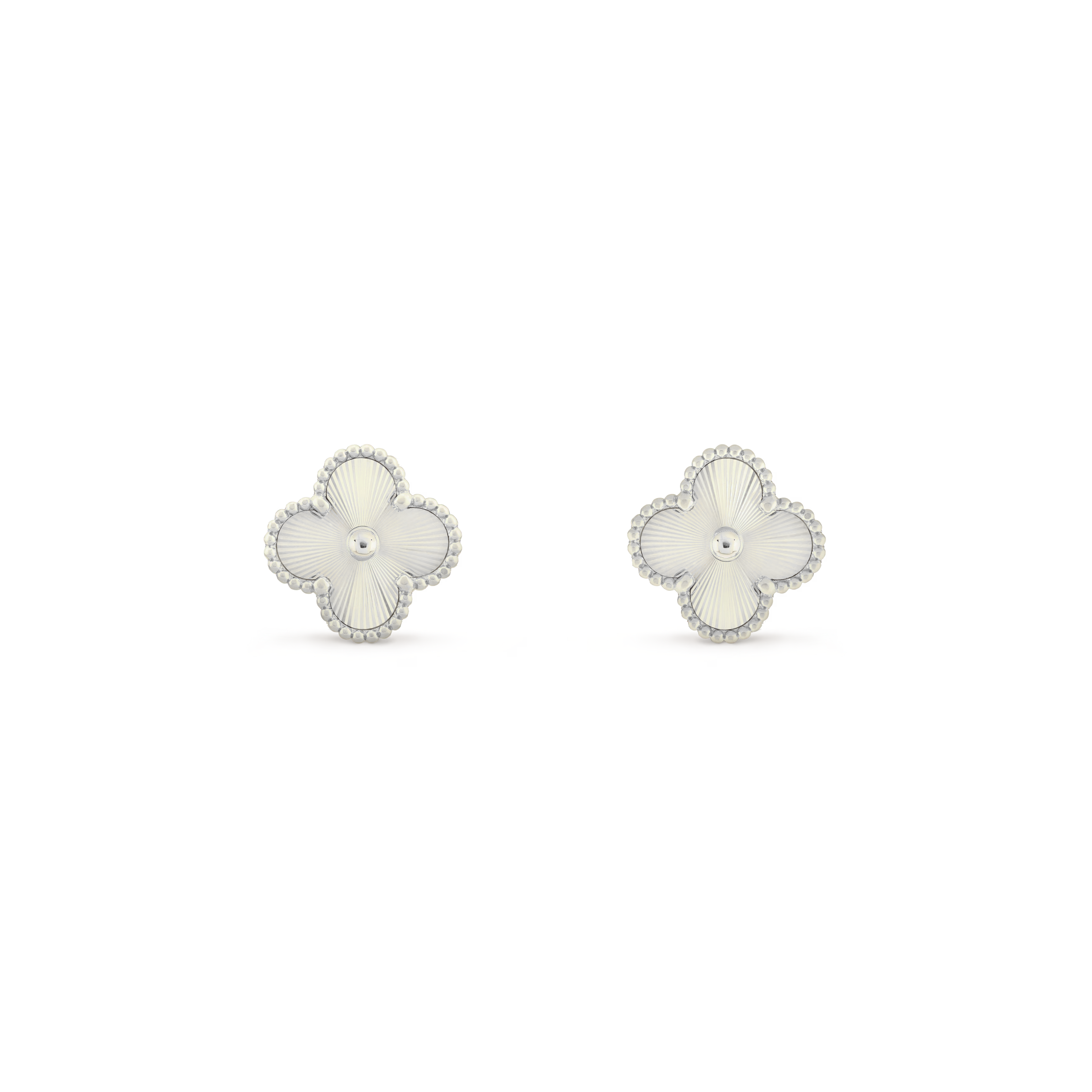 VAN CLEEF VINTAGE ALHAMBRA EARSTUDS - SILVER